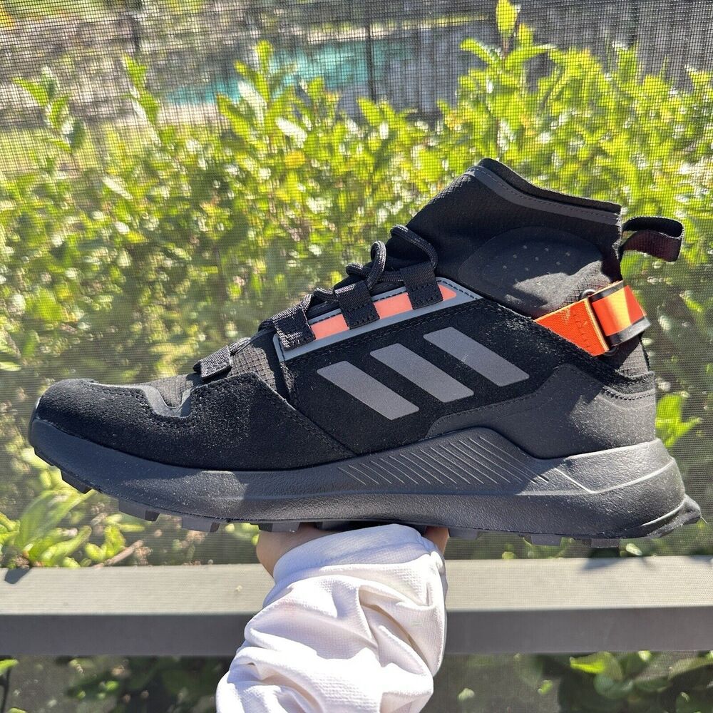 Adidas Terrex Hikster Mid Core Black Signal Orange Men's Shoes EH3529 Size 9.5 - Picture 11 of 15